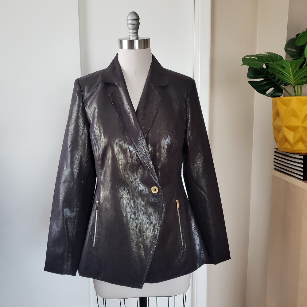 S'edge Metallic Austin Blazer Size Large NEW!